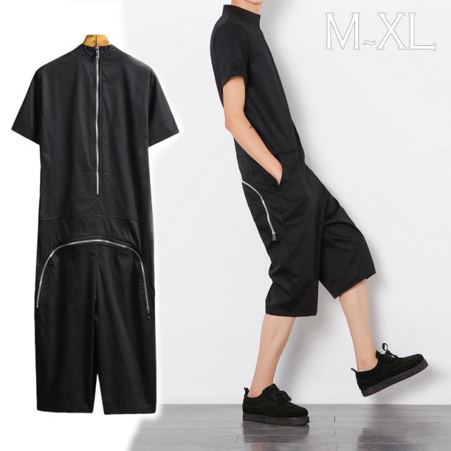 限定セール 送料無料 半袖 つなぎ ショーツ オールインワン メンズ メンズファッション 無地 韓流 韓国 ファッション モード ストリート系 人気第6位 Www Iacymperu Org