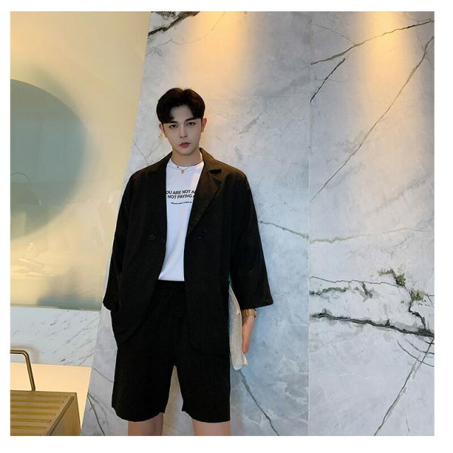 超激安定番 韓国 ショーツ 七分袖 テーラード セットアの通販はau Pay マーケット Bigbangfellas 商品ロットナ ファッション メンズ ワンランク上のおしゃれ用 メンズ ゆったり サマースーツ ハーフパンツ 新品正規店 Hualing Ge