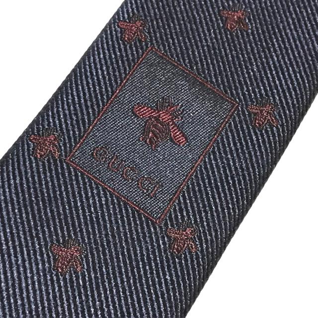 輝く高品質な あす着 Gucci グッチ ビー 蜂 総柄 タグ有 ネクタイ ネイビー メール便なら送料無料 Ggjapan Jp