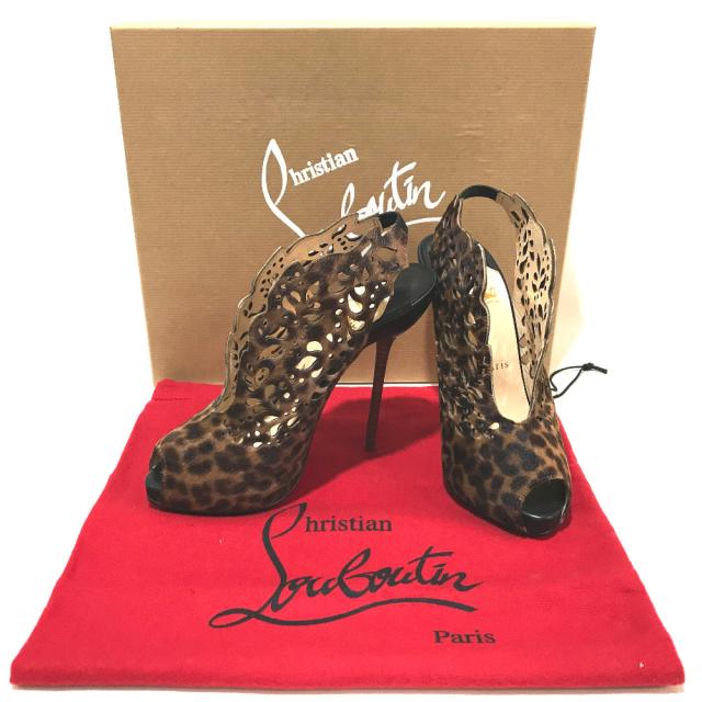 喜ばれる誕生日プレゼント ピンヒール 豹柄 クリスチャンルブタン 未使用 ハイヒール パンプス Csjla Pe