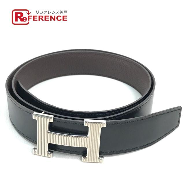 あす着 Hermes エルメス Hベルト ストライプ ベルト メンズ