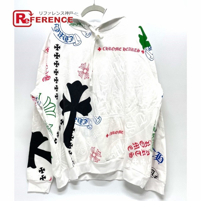 未使用 あす着 CHROME HEARTS クロムハーツ STENCIL HOODIE クロス プラス ロゴ パーカー メンズ