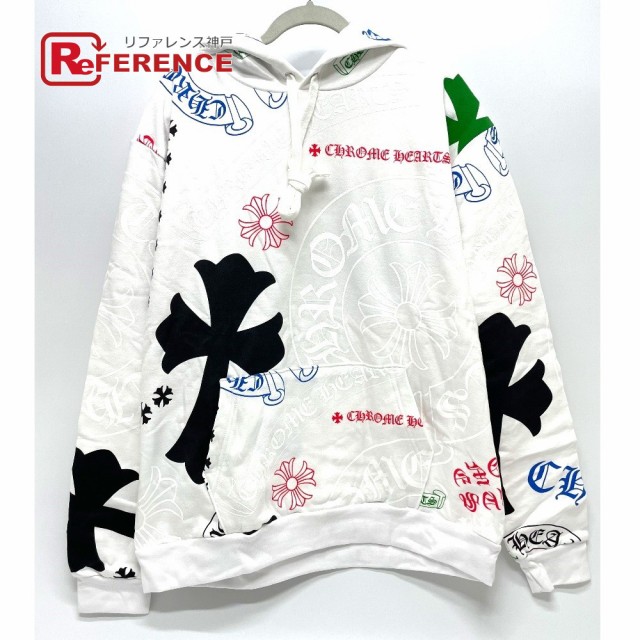 未使用 あす着 CHROME HEARTS クロムハーツ STENCIL HOODIE クロス プラス ロゴ パーカー メンズ