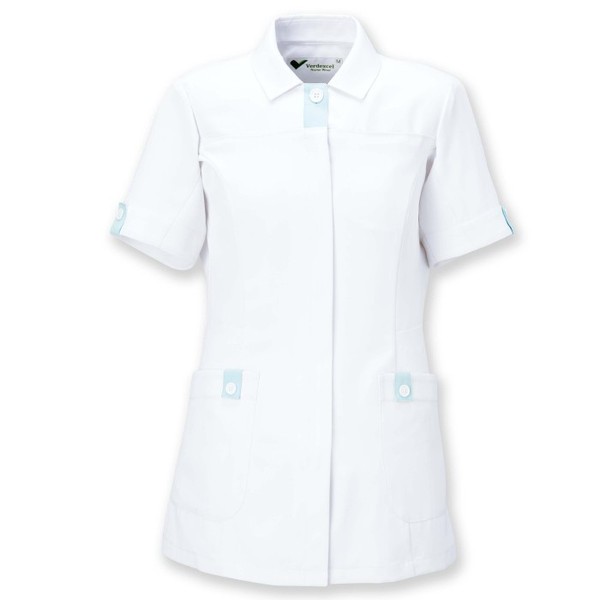 プレミアム ミドリ安全 メディカルチュニック Vem43 女上衣 ホワイト サックス 白衣 医療 衛生 作業着 手術 オペ ナース服 おしゃれ かわいい 最新情報 Diquinsa Com Mx