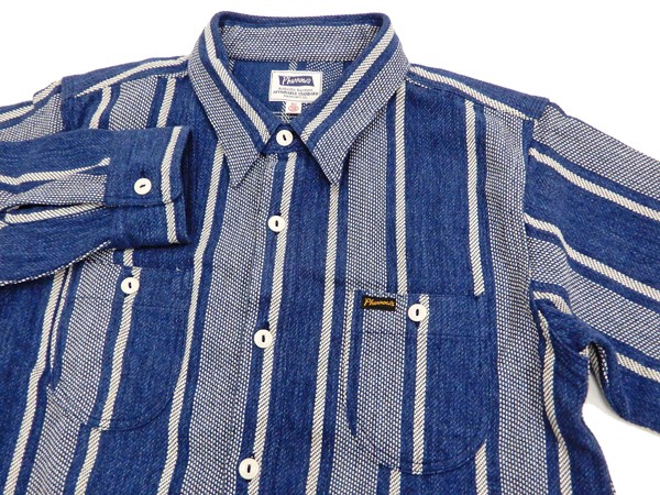 サロン専売 フェローズ ワークシャツ 長袖シャツ ネイビー 新品の通販はau PAY マーケット - 服屋アットマート|商品ロットナンバー:469978775 ストライプ ネルシャツ 20W-720WS Pherrows Pherrows メンズ 大得価新品