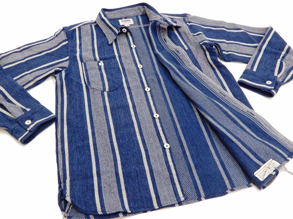 サロン専売 フェローズ ワークシャツ 長袖シャツ ネイビー 新品の通販はau PAY マーケット - 服屋アットマート|商品ロットナンバー:469978775 ストライプ ネルシャツ 20W-720WS Pherrows Pherrows メンズ 大得価新品