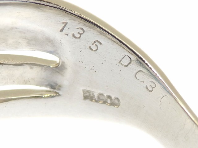 中古 アクアマリン ダイヤモンド リング レディース Pt900 19号 1.35ct/D0.30ct 14.5g 指輪の通販はau PAY