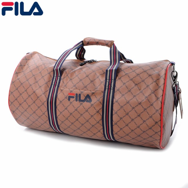 人気ブランド新作豊富 ダッフル Fila フィラ ボストンバッグ ブラウン Bag Travel New 2wayバッグ ショルダーストラップ付き バッグ