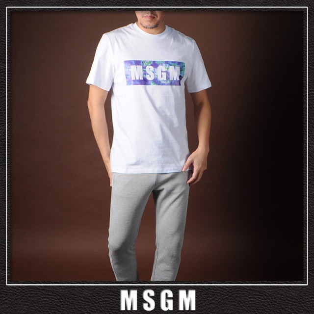 エムエスジーエム MSGM クルーネックTシャツ 半袖 メンズ 2840MM234 207098 ホワイトの通販はau PAY マーケット