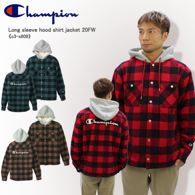 超歓迎 チャンピオン Champion ロングスリーブフードシャツジャケット fw C3 S101 メンズ フード ジャケット 長袖アウター まとめ買い歓迎 Arnabmobility Com