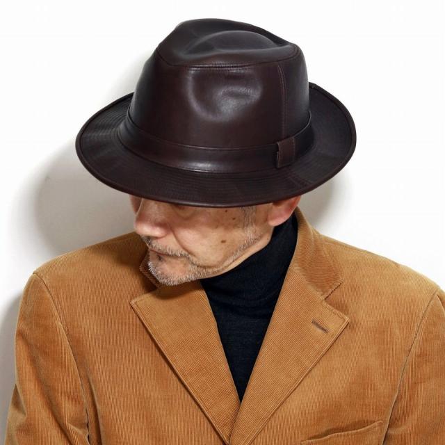 驚きの値段 牛革 オイルレザー 中折れハット メンズ マツイ 中折れ帽子 メンズ 秋 冬 サイズ調整可 高級 日本製 レザーハット 本革 ハット メンズ Le 全ての Keita Com Br