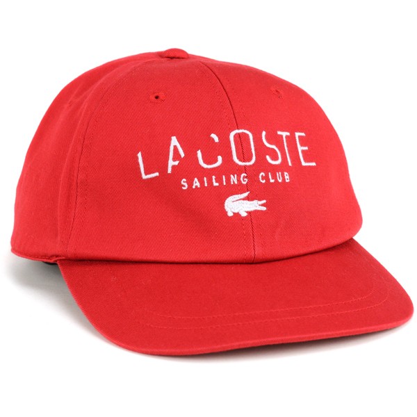 特別送料無料 ラコステ 帽子 ツイルキャップ メンズ Lacoste 春夏 Cap 6方キャップ メンズ 赤 レッド 好評につき延長 Www Centrodeladultomayor Com Uy