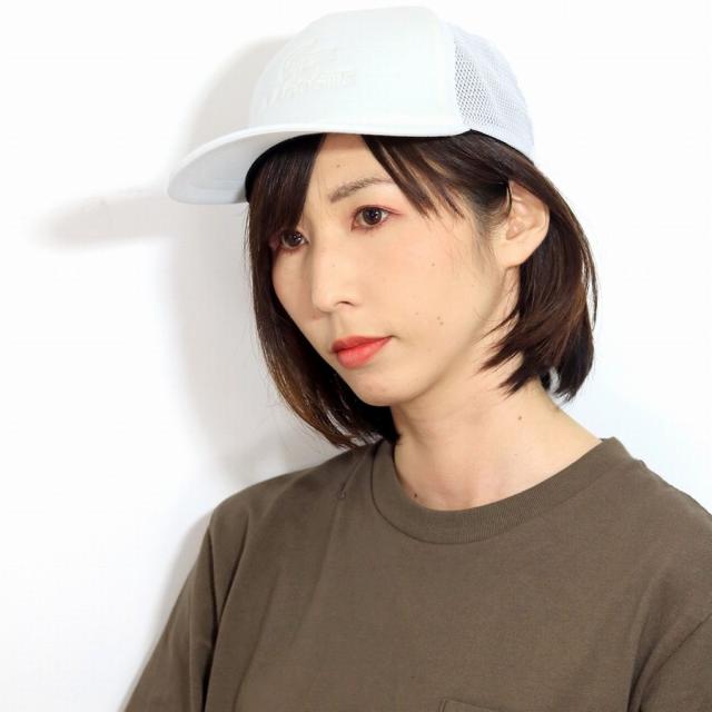 予約販売品 キャップ ラコステ レディース Lacoste メンズ 白 帽子 メッシュスウェット生地 トナルカラー スナップバック サイズ調整 日本製 フリー クリアランスバーゲン Inproel Cl