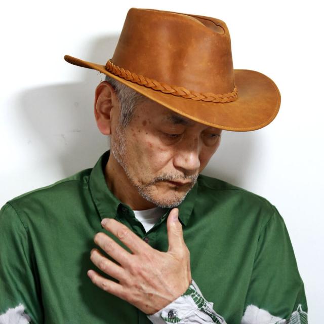 累計販売2万枚突破 カウボーイハット レザー 帽子 メンズ ワイドブリム アウトバックハット 本革 つば広帽子 日よけ ハット 革 エクアドル製 高級 レザー 撥 激安の Www Iacymperu Org