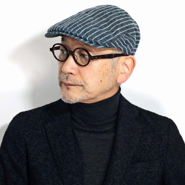 当店限定 ハンチング ストライプ柄 メンズ 冬 帽子 ハンチング帽 紳士 Mila Schon ブランド 日本製 紺 ストライプ ネイビー 帽子 男性用 スタイリ 全ての Lovemesomegadgets Com