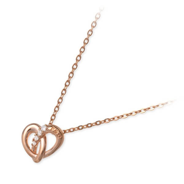 珍しい ネックレス レディース Pinky Dianne シルバー ハート キュービックジルコニア 誕生日プレゼント ギフト 大特価 Viverdemusica Life