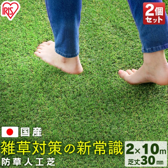 海外正規品 人工芝 防草 2m 10m 2個セット 人工芝マット 芝マットロールタイプ リアル防草人工芝 Rp アイリスオーヤマ 庭 簡単 お手入れ 人工 代引不可 Onemillionleadersafrica Org