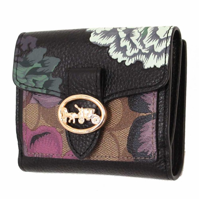コーチ 財布 COACH アウトレット コーチ x カフェ・ファセット コラボ フラワー シグネチャー レザー ジョージ 二つ折り財布 6789 IMRO9 dumortr.com