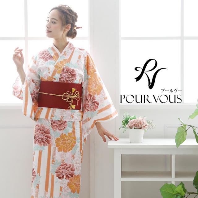 販売スペシャル Yu001 浴衣 レディース 古典柄 ゆかた 牡丹 女性 ストライプ 花火大会 夏祭り 花柄 レトロ セット 縞 浴衣セット 大人 帯 女の子 作り帯 ネット取寄 Triplex Ee