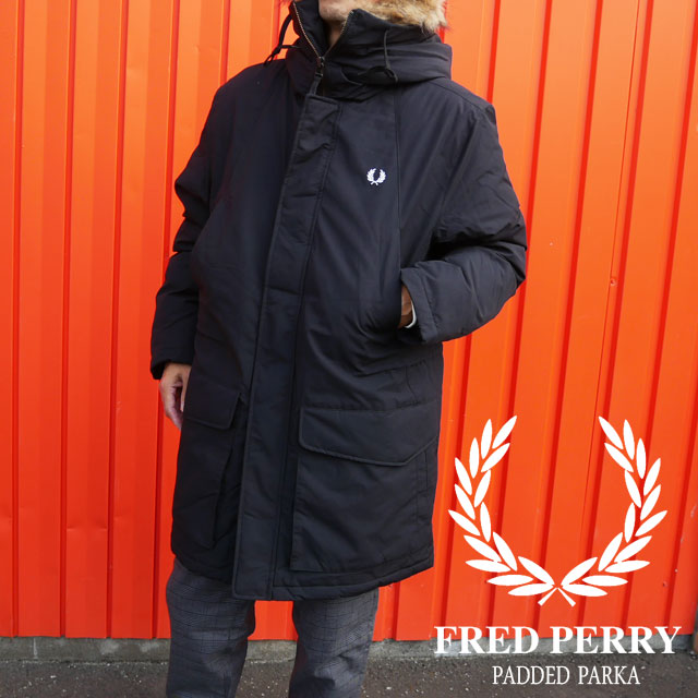 送料無料 メンズ 長袖 人気 流行 Fred Perry Padded Parka J9538 フレッドペリー モッズコート ミ