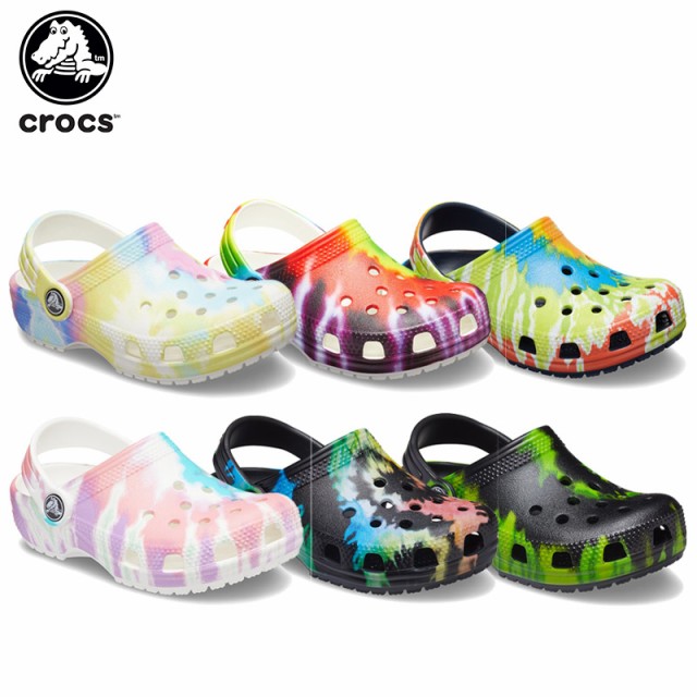 crocs adult classic tie dye mania clogs