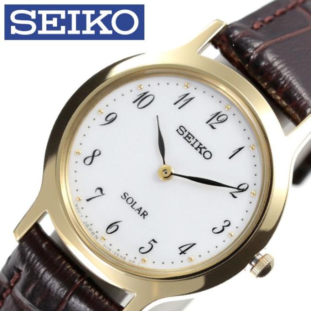 腕時計メンズ セイコー 腕時計 レディース ソーラー Seiko 時計 レディース ホワイト Sup370p1