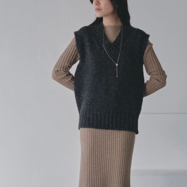 TODAYFUL ／Mottle Yarn Knit Vest／新品タグ付き+voll.kiev.ua