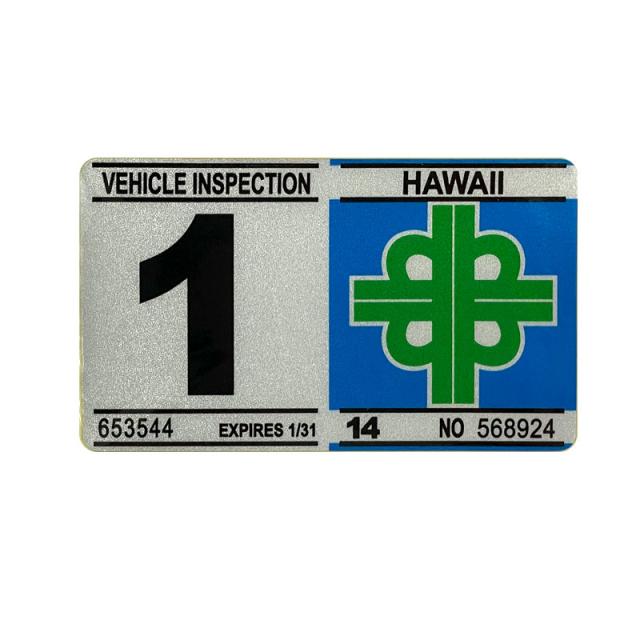 ハワイアン レプリカ車検ステッカー 1月 W93 H54mm 旧デザイン リアバンパー 車 ハワイ Usa アメリカ Usdm Hid Hvi 01の通販はau Wowma ワウマ ホットロード春日井西店 商品ロットナンバー