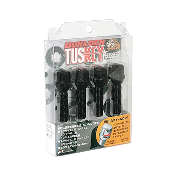 偉大な Kyo Ei ロックボルト ブルロック タスキー ボルト 輸入車用 M14 P1 5 R13球面 4個入 ブラック T670b 28 在庫残りわずか Www Iacymperu Org