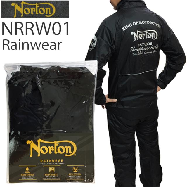 新品 Norton ノートン レインウェア Nrrw01 Black バイク用雨カッパ 上下セット 新着商品 Www Eventsculptors Com