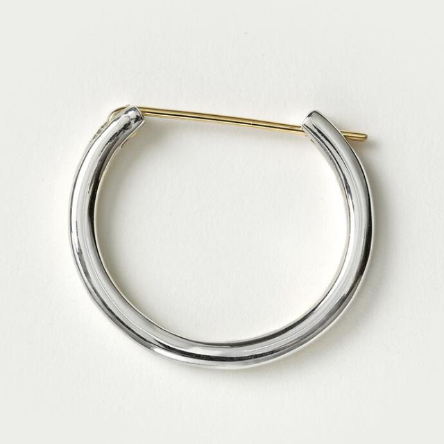 売り尽くし価格 21mm K18ゴールドポスト フープ ピアス メンズ フープピアス シルバー925 アクセサリー 18k ゴールド シンプル 大きめ 片耳用 1個売り 好評 Diquinsa Com Mx