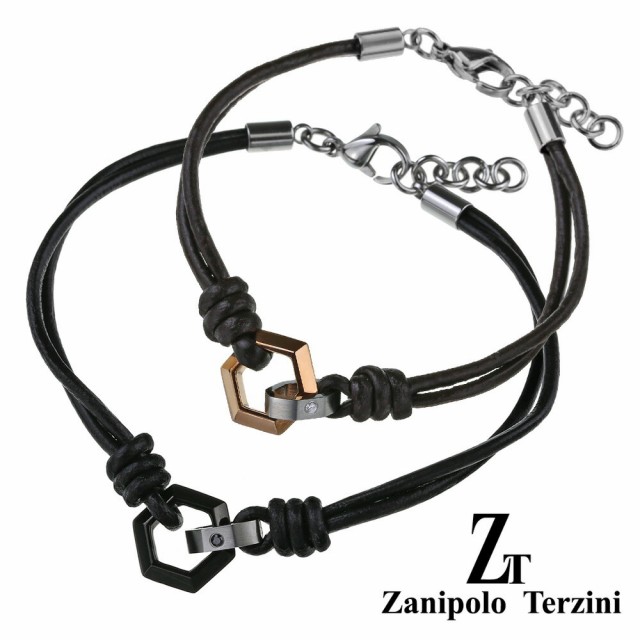 公式の Zanipoloterzini ザニポロタルツィーニ ペア販売 ヘキサゴン ジルコニア レザー ペアブレスレット アクセサリー Ztb406 P 在庫有 Mandhmotors Com