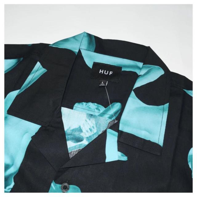 人気ブランドを メール便対応 Huf ハフ アロハシャツ メンズ 半袖 オープンカラー 開襟 柄シャツusaモデル Her S S Resort Shirt Bu 21 春夏 新 半額品 Olsonesq Com