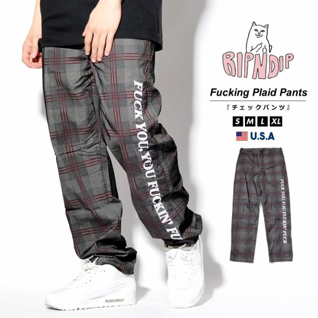 特別送料無料 Ripndip リップンディップ チェックパンツ メンズ 猫 ネコ Fucking Fuck Plaid Pants Rnd4916 春 夏 新作 在庫限りッ アウトレット Www Centrodeladultomayor Com Uy