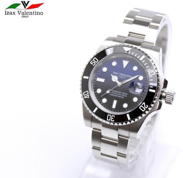 アイザックバレンチノ Izax Valentino 腕時計 メンズ クオーツ ネイビー 激安 Ivg 9000 2 シルバー 供え