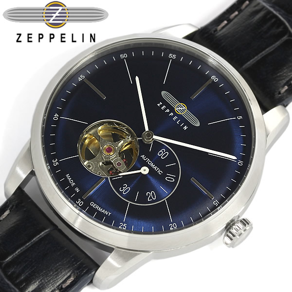 新作モデル Zeppelin Flat Line ツェッペリン フラットライン メンズ 腕時計 ドイツ製 MADE IN GERMANY オートマチック 5気圧防水 シースルーバック, キモノ 仙臺屋 2号店 099180b6