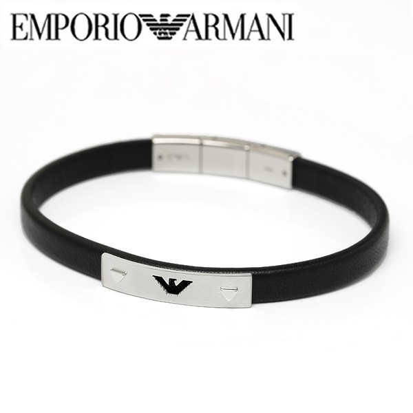 好評 Emporio Armani エンポリオ アルマーニ メンズ レザー ブレスレット アクセサリーegs 送料込 Olsonesq Com