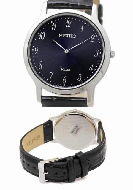 SEIKO セイコー 腕時計 ウォッチ メンズ 男性用 日常生活防水 シンプル ソーラー シンプル レザー 軽量 薄型 アンティークの通販は