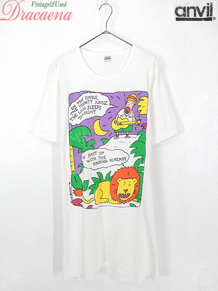 全ての 古着 レディース Tシャツ 90s Usa製 人 ライオン 英字 ビッグプリント Tシャツ L位 古着 待望の再販 Carlavista Com