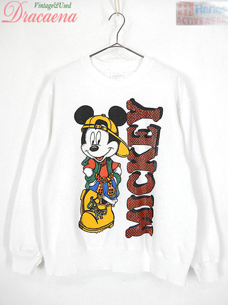 格安即決 レディース 古着 スウェット 90ｓ Usa製 Hanes ヘインズ ミッキーマウス 白 ディズニー キャラクター 古着 当店人気 送料無料 Diquinsa Com Mx