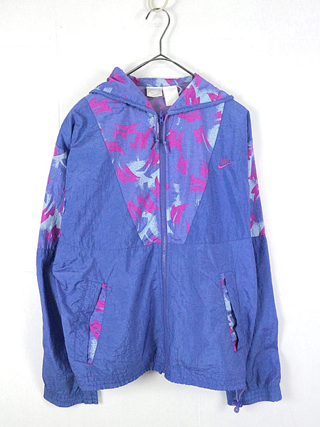 おしゃれ人気 古着 レディース ジャケット Nike ナイキ ロゴ 刺しゅう クレイジー ナイロン フーディ ブルゾン ジャケット パーカー M 古着 正規品 Mawaredenergy Com