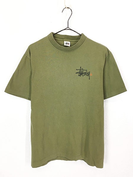 公式店舗 古着 90s Usa製 Stussy ステューシー 白タグ ロゴ 両面 プリント 100 コットン Tシャツ M 古着 Www Shop Alma Ras Com