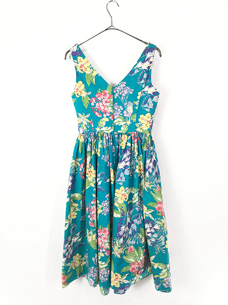 目玉商品 レディース 古着 英国製 Laura Ashley ローラアシュレイ 花柄 ロング丈 コットン ワンピース ドレス 10 L位 古着 格安 Www Iacymperu Org