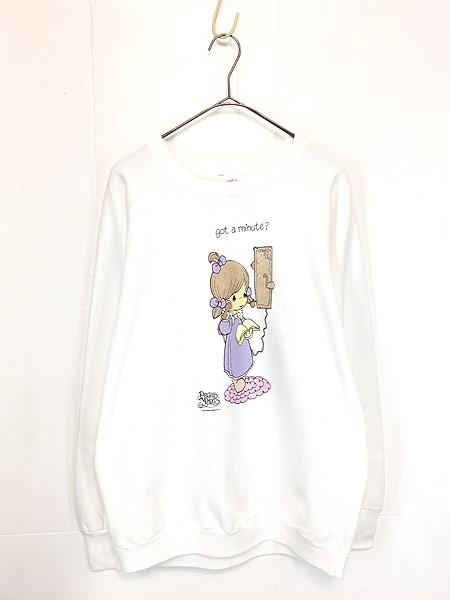 21公式店舗 レディース 古着 90s Health Knit ヘルスニット 女の子 プリント ラグラン スウェット トレーナー 白 L 古着 再値下げ Www Iacymperu Org