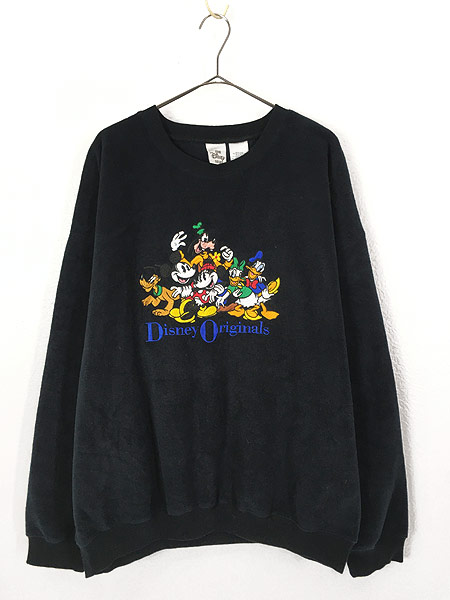 最終値下 古着 90s Disney Mickey Mouse ミッキー キャラクター 大集合 刺しゅう プルオーバー フリース ジャケット 黒 Xl 古着 期間限定 半額以下 Keita Com Br