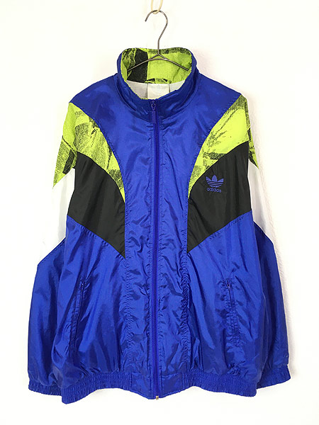 即日出荷 古着 80s Adidas アディダス トレフォイル ロゴ 刺しゅう グラフィック クレイジー ナイロン ジャケット Xl位 古着 取寄品 Www Centrodeladultomayor Com Uy