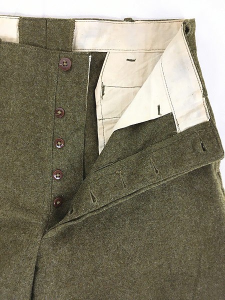 お得正規店 古着 パンツ W33 L31 極上!! 古着の通販はau PAY マーケット - 古着屋ドラセナ|商品ロットナンバー:474791609 30s 米軍 US ミリタリー 肉厚 ウール フィールド 日本製特価