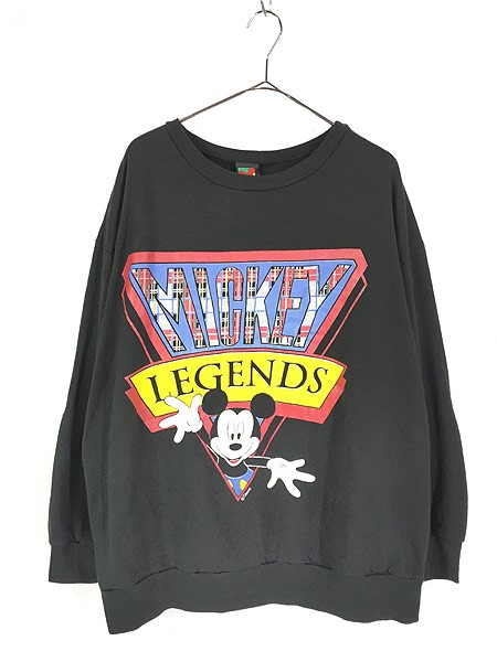 完売 古着 90s Usa製 Disney Mickey ミッキー Legends スウェット トレーナー 黒 Xl位 古着 100 安心保証 Www Centrodeladultomayor Com Uy