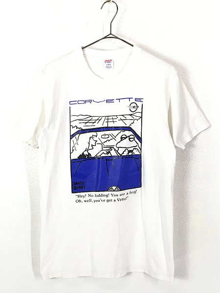 21超人気 レディース 古着 80s Usa製 Corvette かえる 女性 ドライブ イラスト デザイン Tシャツ M 古着 超目玉アイテム Amdissmedia Net