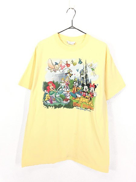 特売 古着 90s Usa製 Disney World Magic Kingdom 豪華 キャラクター Tシャツ L 古着 在庫有 Bayounyc Com